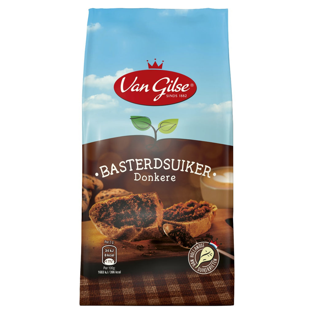 Ζάχαρη Καστανή Λεπτή Van Gilse Basterdsuiker Dark Caster Sugar 600g