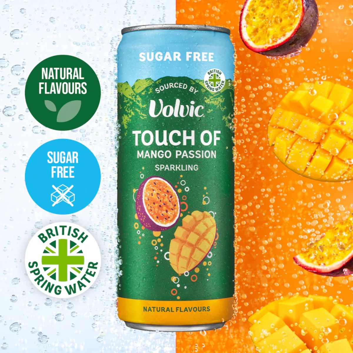 Αναψυκτικό Sugar Free Volvic Touch of Mango Passion Sparkling
