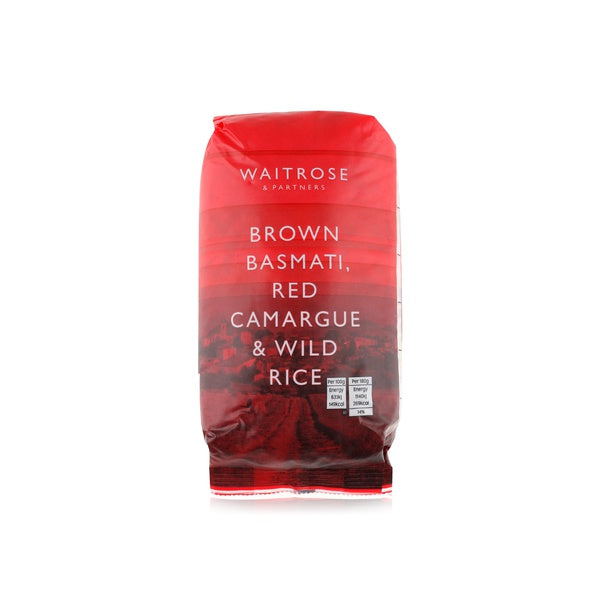 Ρύζι Μίξη 3 Ποικιλίες Waitrose Brown Basmati Red Camargue and Wild Rice 500g
