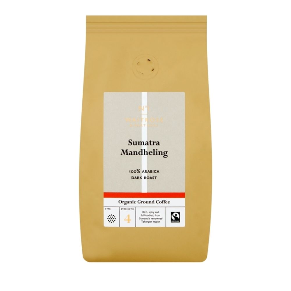 Καφές Φίλτρου Waitrose 1 Sumatra Mandheling Arabica Bio 227g