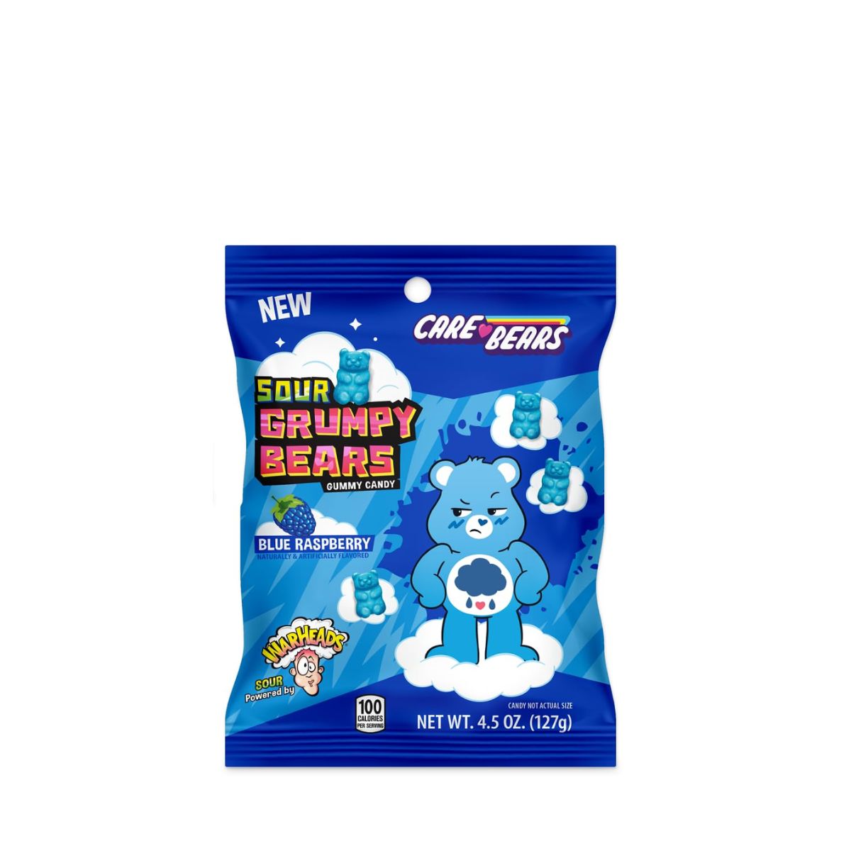 Ζελεδάκια Warheads Sour Grumpy Bears Blue Raspberry