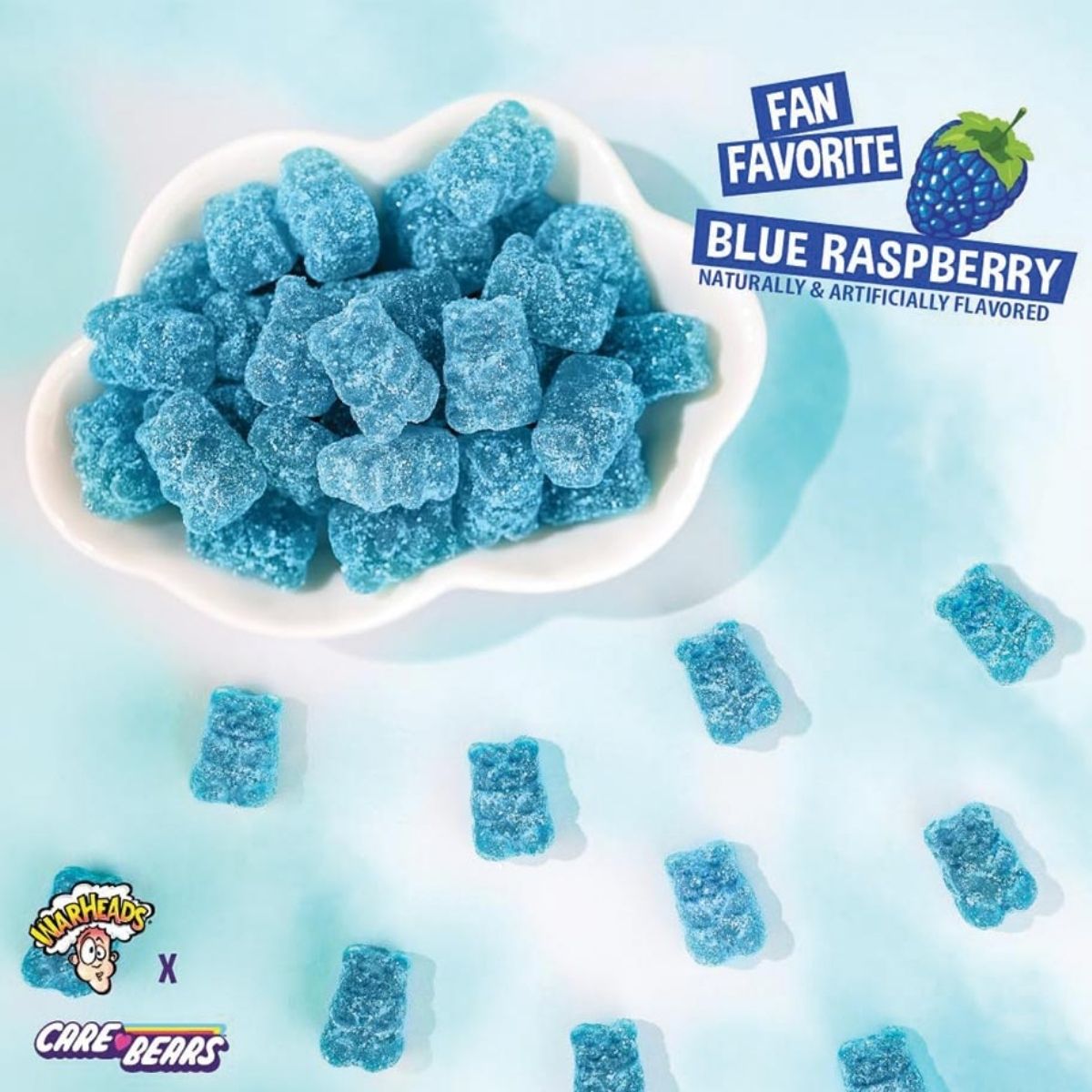 Ζελεδάκια Warheads Sour Grumpy Bears Blue Raspberry