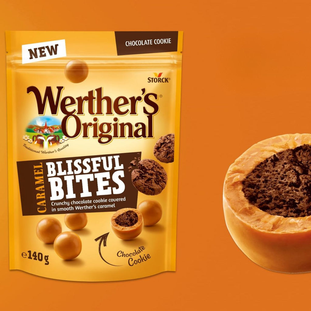 Μπουκίτσες Καραμέλας με Σοκολατένια Cookies Werthers Original Caramel Cookie Bites
