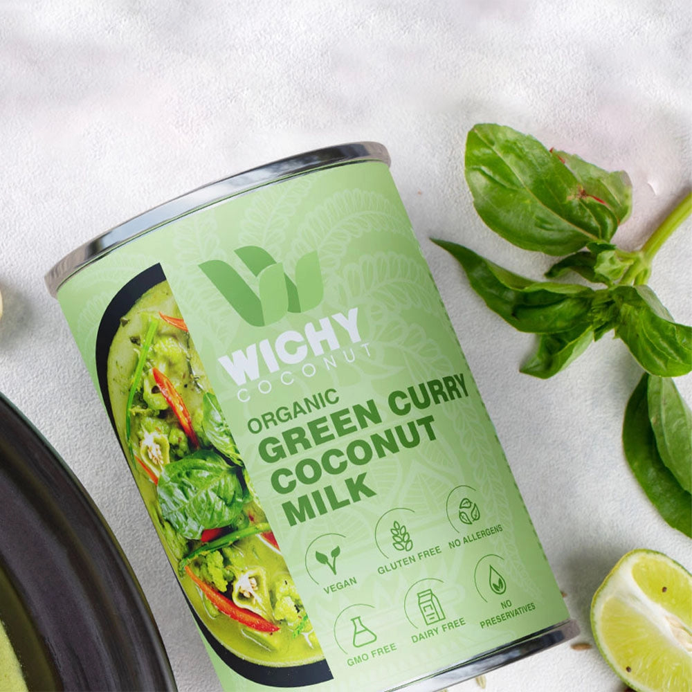 Γάλα Καρύδας με Κάρυ Wichy Organic Green Curry Coconut Milk 400ml