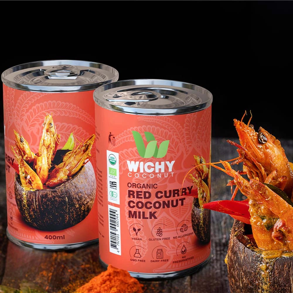 Γάλα Καρύδας με Κάρυ Wichy Organic Red Curry Coconut Milk 400ml