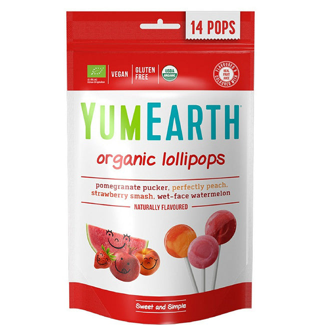 Γλειφιτζούρια Βιολογικά YumEarth Organic Lollipops 85g