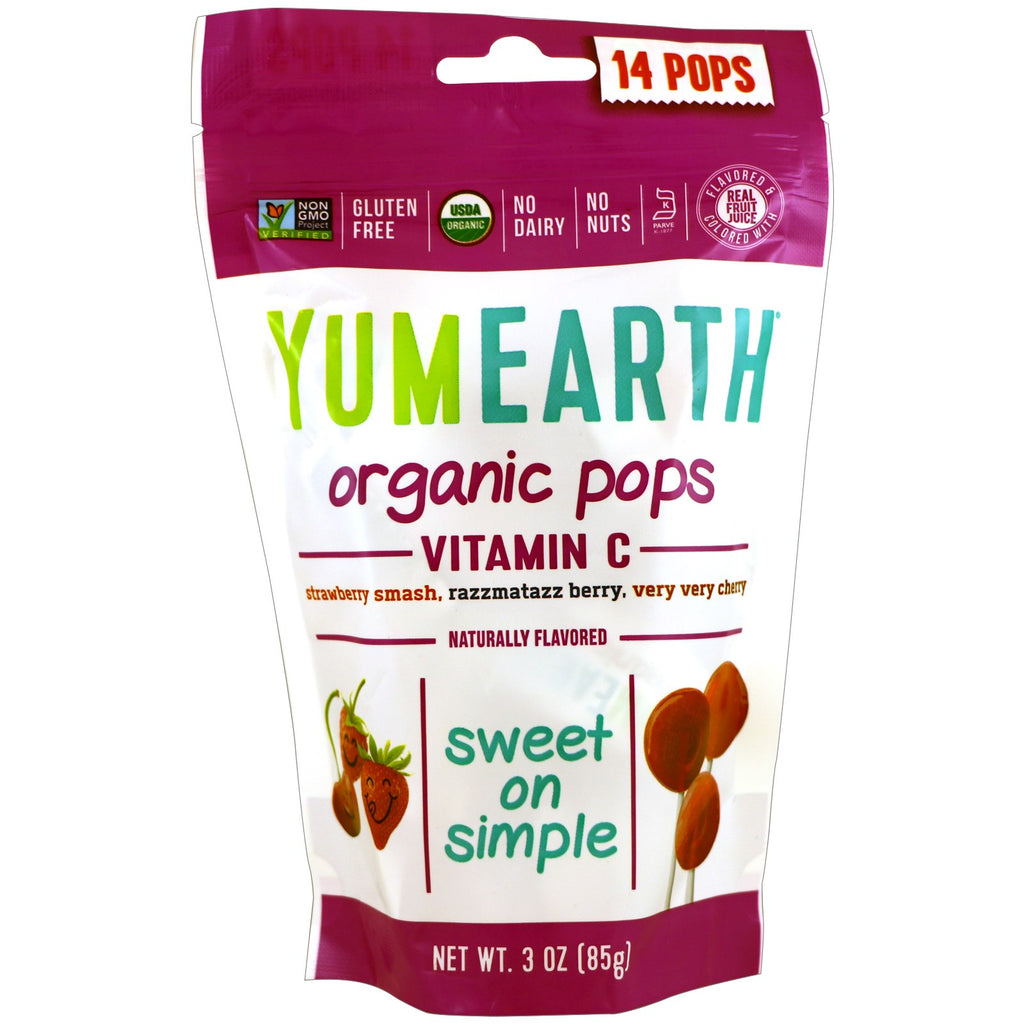 Γλειφιτζούρια Βιολογικά YumEarth Organic Pops Vitamin C 85g