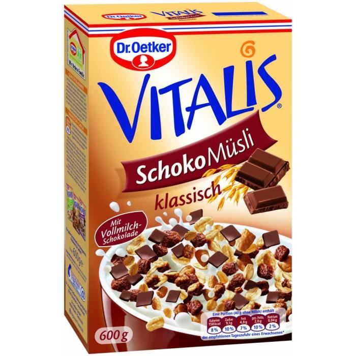 Δημητριακά Μούσλι με Σοκολάτα Dr. Oetker Vitalis Schokomusli 600g