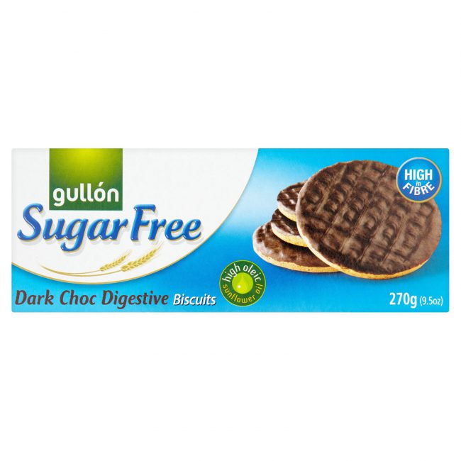 Μπισκότα Χωρίς Ζάχαρη Gullon Sugar Free Dark Choc Digestive Biscuits 270g