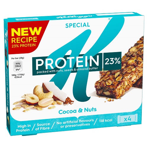 Μπάρα Πρωτεΐνης με Καρύδα Kelloggs Special K Protein 23% Cocoa and Nuts 4x28g