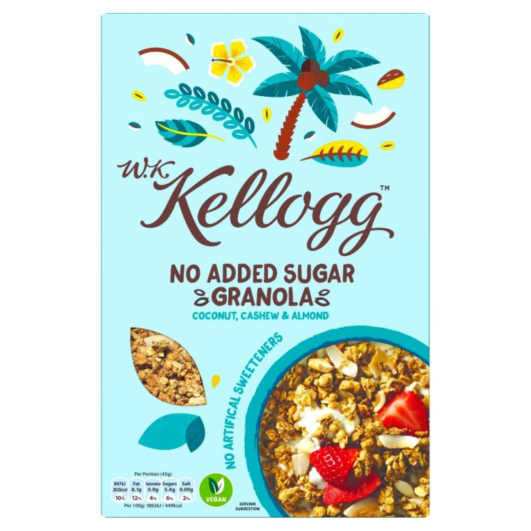 Δημητριακά Kelloggs WK Granola No Added Sugar Coconut Cashew and Almond 300g