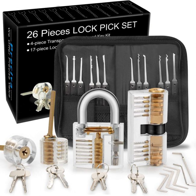 Σετ Πρακτικής Ξεκλείδωμα Κλειδαριών Preciva Lock Picking Set 26 Τεμαχίων