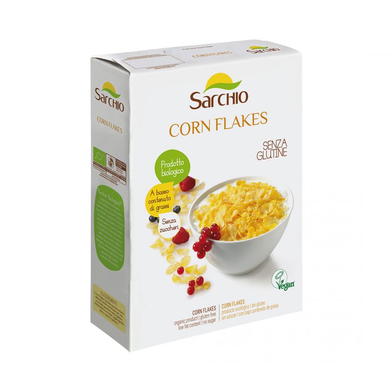 Νιφάδες Καλαμποκιού Βιολογικό Χωρίς Γλουτένη Vegan Sarchio Corn Flakes 250g