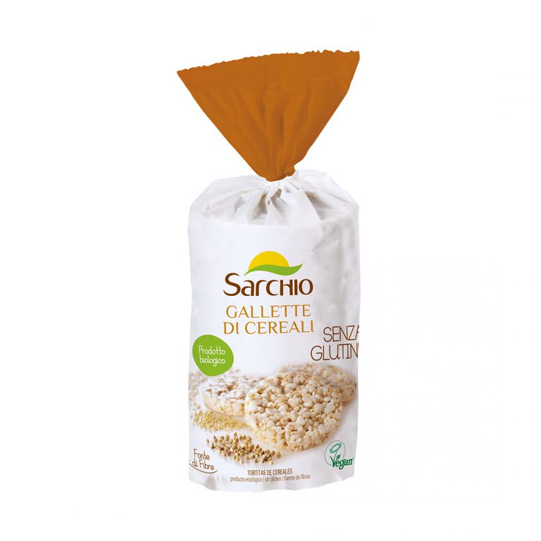Γκοφρέτα Δημητριακών Βιολογική Χωρίς Γλουτένη Vegan Sarchio Gallette di Cereali 100g