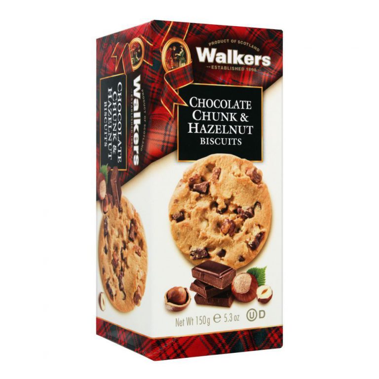 Walkers Chocolate Chunk and Hazelnut Biscuits 150g