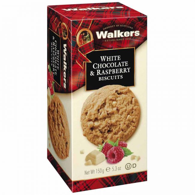 Μπισκότα Walkers White Chocolate and Raspberry Biscuits 150g