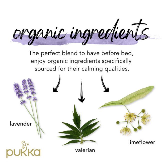 Pukka Organic Night Time Naturally Caffeine Free 20 Herbal Tea Sachets 20g-E