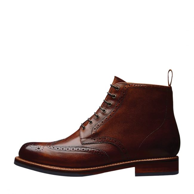 Grenson Sharp Brown Leather Brogue Boot