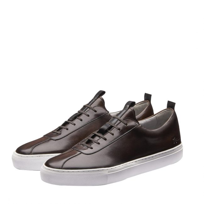Grenson Brown Leather Oxford Sneaker-B