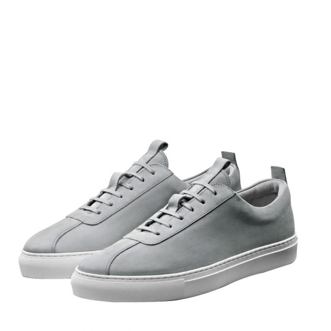 Grenson Light Grey Suede Oxford Sneaker-B