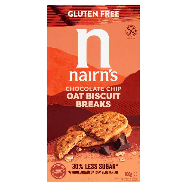 Μπισκότα Βρώμης Nairns Gluten Free Biscuit Breaks Oats And Chocolate Chips 160g