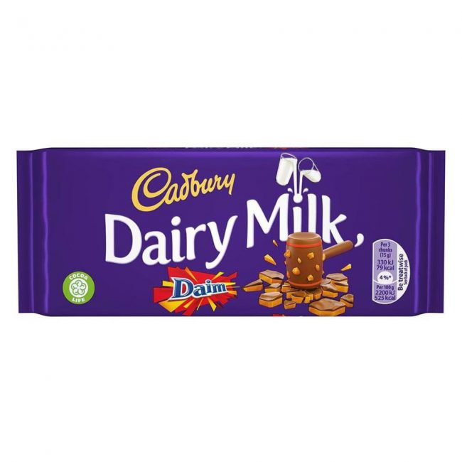 Σοκολάτα Γάλακτος Cadbury Dairy Milk Daim 120g