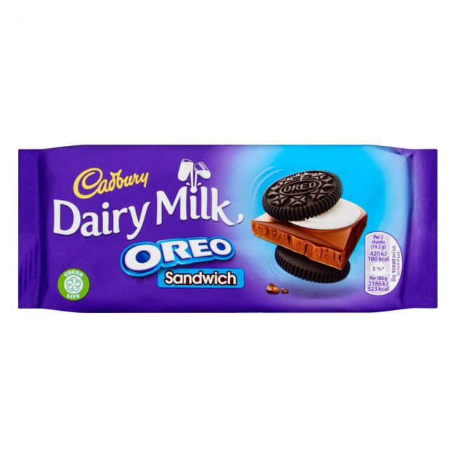 Σοκολάτα Γάλακτος Cadbury Dairy Milk Oreo Sandwich 92g