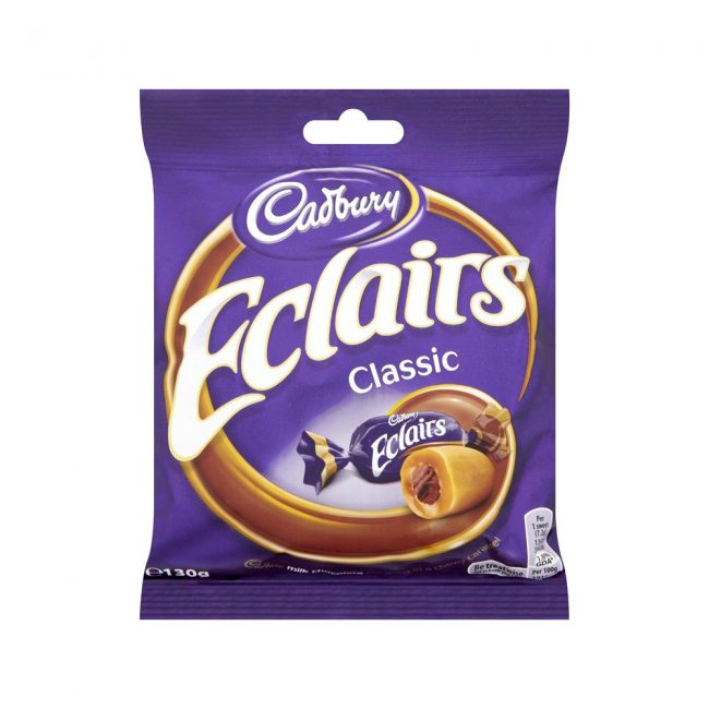 Καραμέλες με Γέμιση Σοκολάτα Γάλακτος Cadbury Eclairs Classic 130g