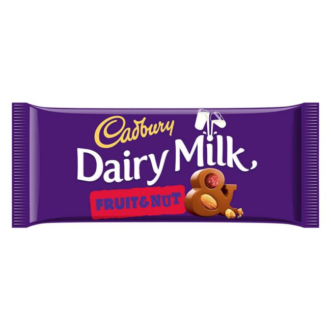 Σοκολάτα Γάλακτος Cadbury Dairy Milk Fruit and Nut 110g