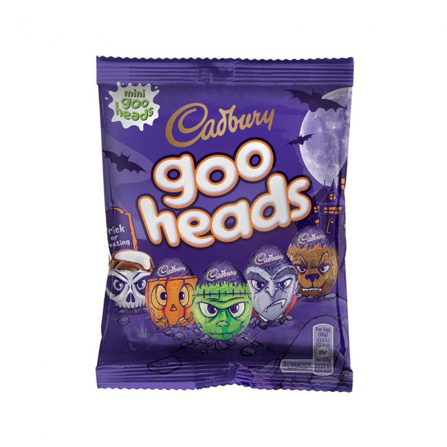 Halloween Cadbury Σοκολατένια Αυγά Κεφάλια Cadbury Goo Heads 89g