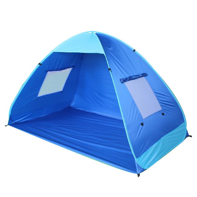 Σκίαστρο Σκηνή Παραλίας Με Παράθυρα Μπλε Pop Up Beach Tent With Windows Blue 200x120x130cm