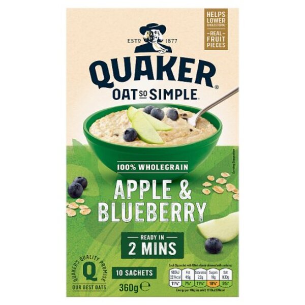 Quaker Oat So Simple Apple and Blueberry 360g-A