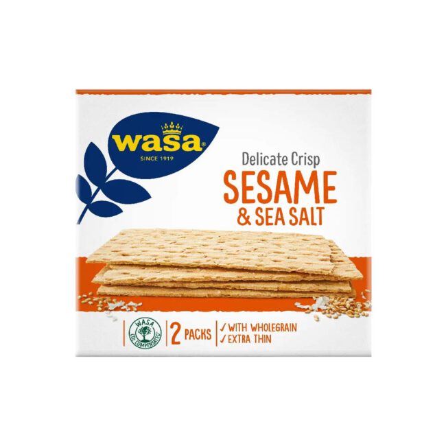 Wasa Delicate Crisp Sesame And Sea Salt 190g