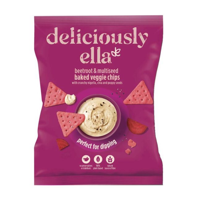 Deliciously Ella Baked Veggie Crackers Beetroot and Multiseed 100g