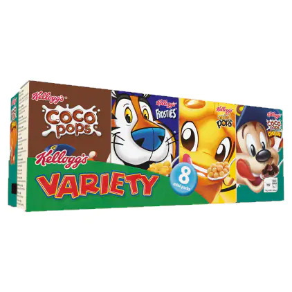 Παιδικά Δημητριακά Ποικιλία Vegetarian Kelloggs Frosties-Honey Loops-Coco Pops-Rice Krispies Variety 215g