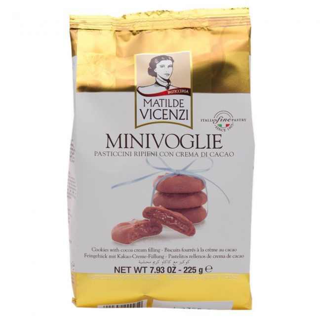 Μπισκότα Γεμιστά με Κρέμα Κακάο Matilde Vicenzi Minivoglie Crema di Cacao 225g