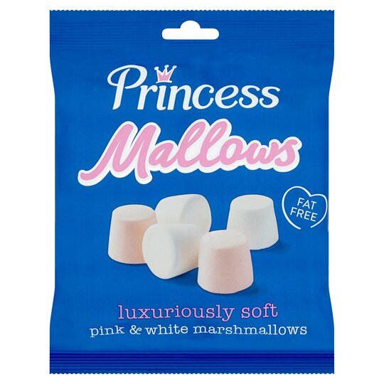 Ζαχαρωτά Λευκά και Ροζ Princess Marshmallows Mallows 200g