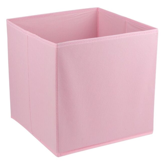 Κουτί Αποθήκευσης Ροζ Υφασμάτινο 30x30x30cm