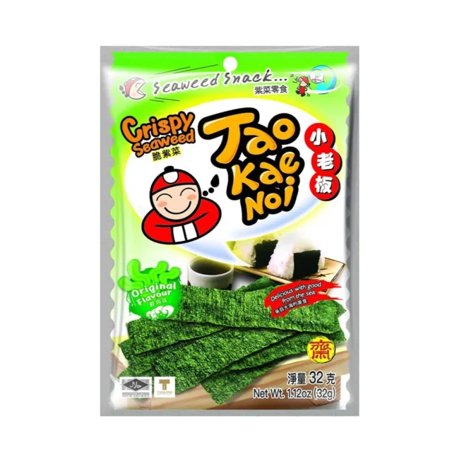Σνακ Φύκια Τραγανά Με Φυσική Γεύση Tao Kae Noi Original Flavour Crispy Seaweed 32g