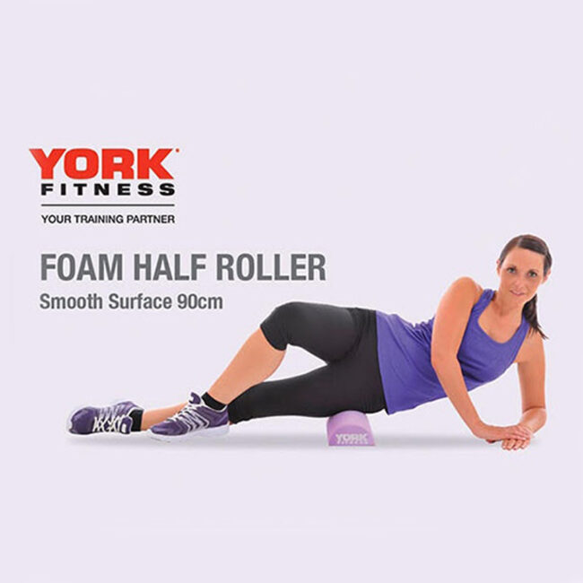 Κύλινδρος Γυμναστικής Ημικυλινδρικός York Fitness Half Foam Roller 90cm