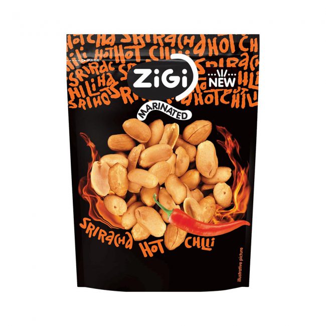 Σνακ Φυστίκι Zigi Marinated Peanuts Hot Chili Sriracha 70g