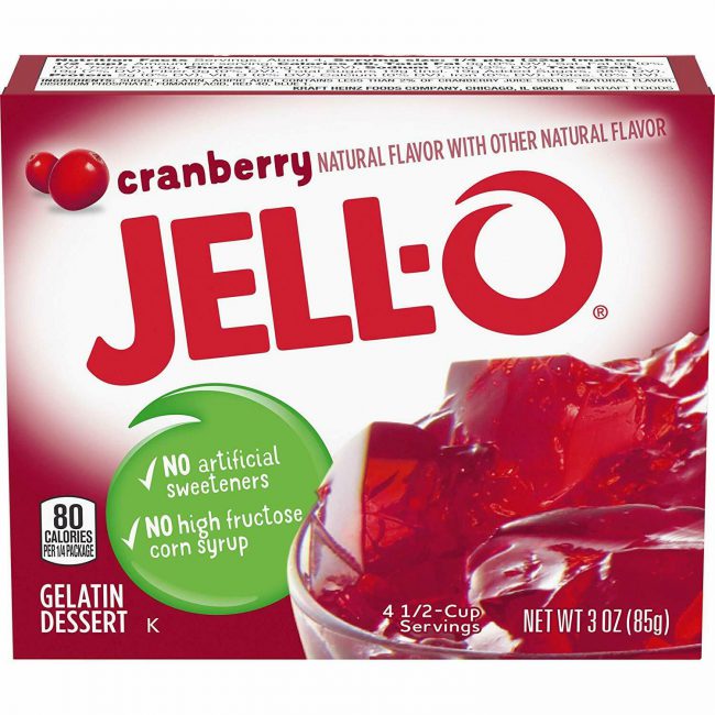 Ζελέ Κράνμπερι Επιδόρπιο Jello Cranberry Gelatin Dessert 85g