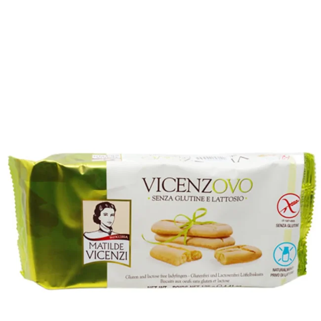Σαβαγιάρ Χωρίς Γλουτένη Και Λακτόζη Matilde Vicenzi Vicenzovo Gluten-Free Lactose-Free Ladyfingers 125g