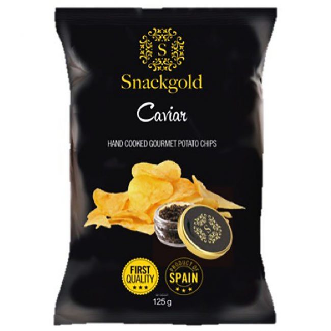 Πατατάκια Με Γεύση Χαβιάρι Snackgold Caviar Gourmet Potato Crisps 125g