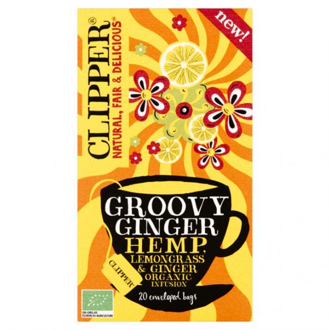 Clipper Organic Groovy Ginger Hemp Lemongrass Infusions 20 Tea Bags