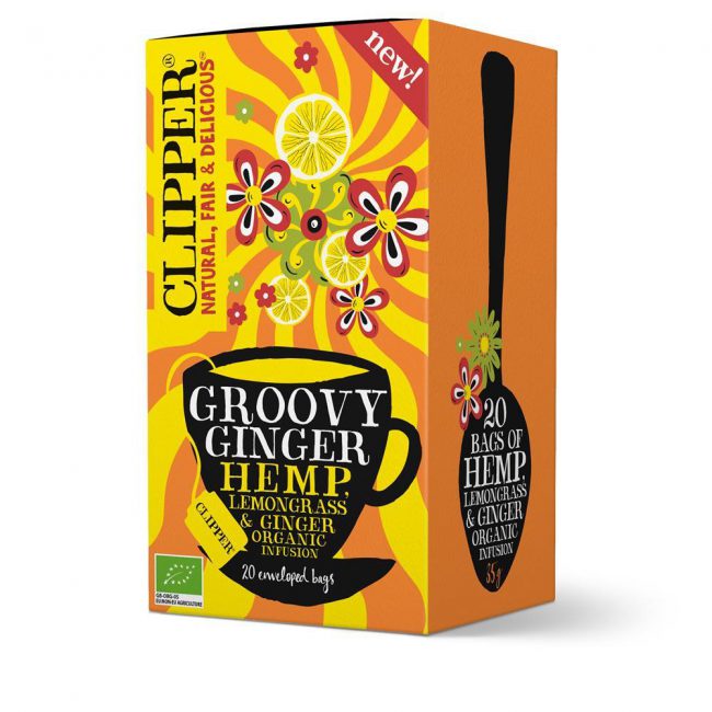 Clipper Organic Groovy Ginger Hemp Lemongrass Infusions 20 Tea Bags-G