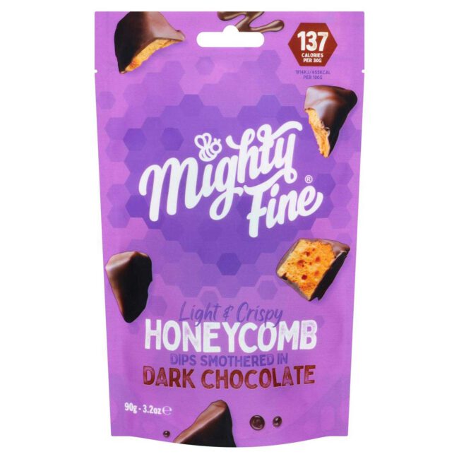 Mighty Fine Honeycomb Dips Dark Chocolate 90g-A