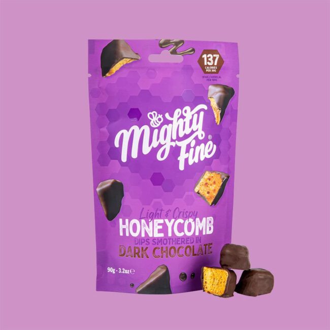 Mighty Fine Honeycomb Dips Dark Chocolate 90g-C