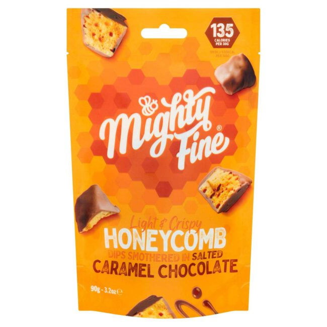 Mighty Fine Honeycomb Dips Salted Caramel 90g-A