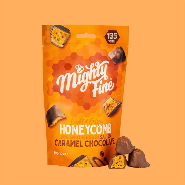 Mighty Fine Honeycomb Dips Salted Caramel 90g-C